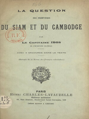 cover image of La question des frontières du Siam et du Cambodge